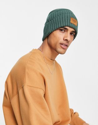 Timberland ribbed beanie in green