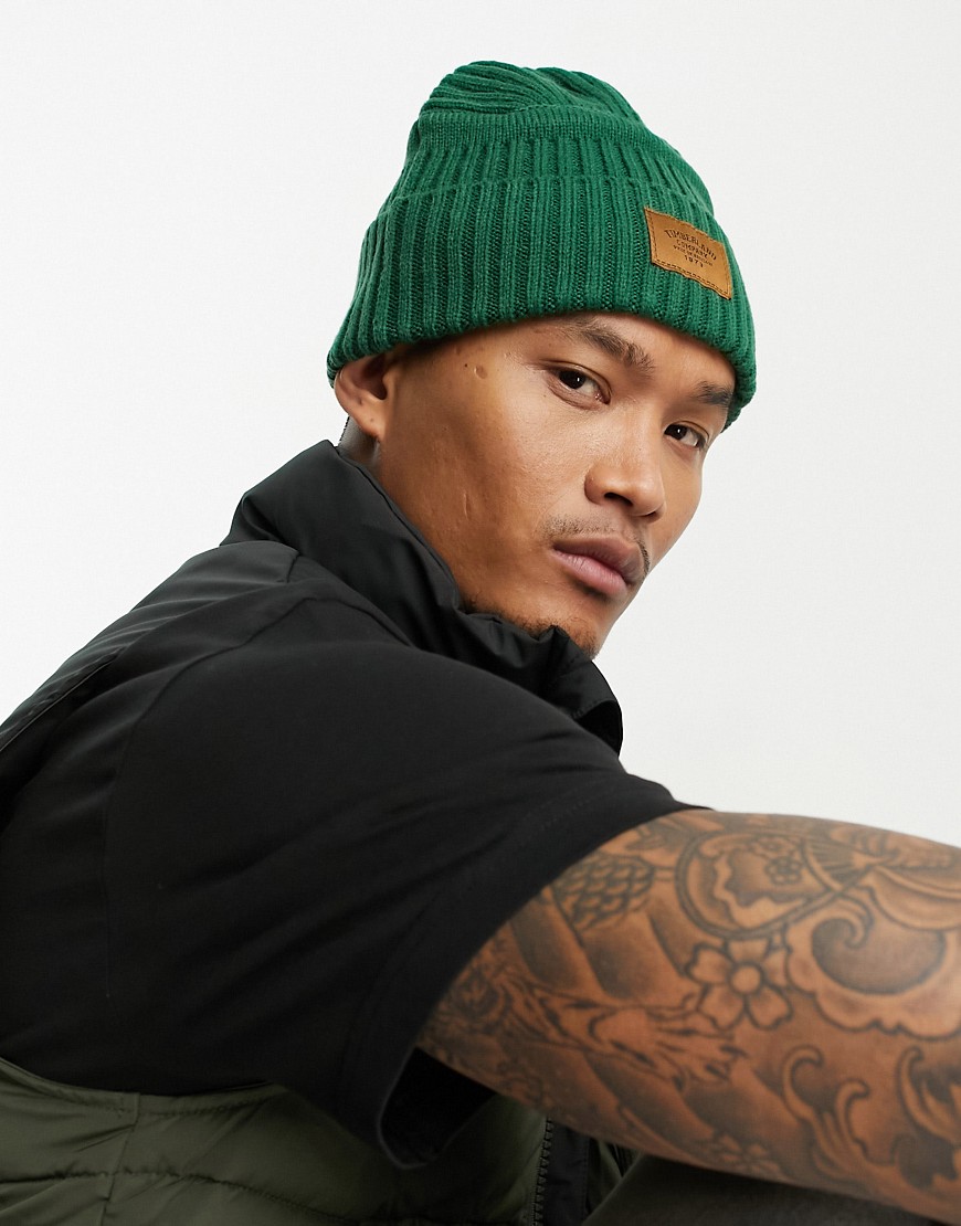 Timberland Ribbed beanie in green