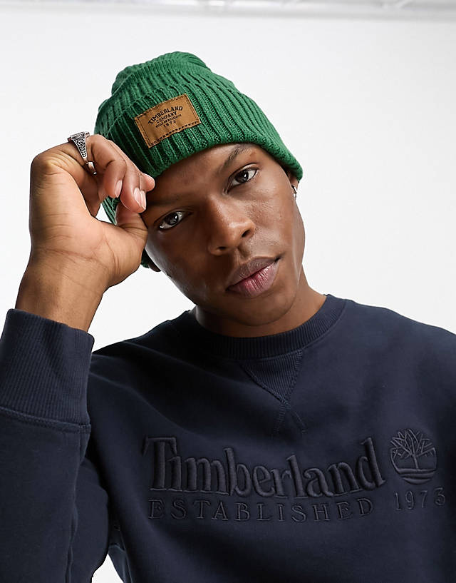 Timberland - ribbed beanie in green