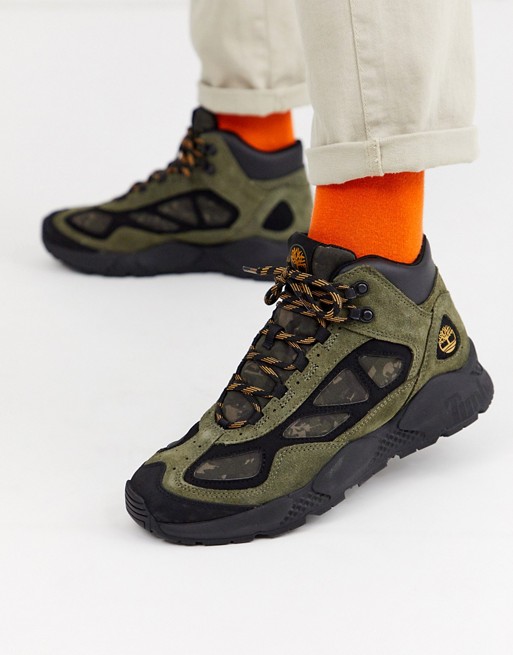 Timberland ripgorge mid boots in khaki camo