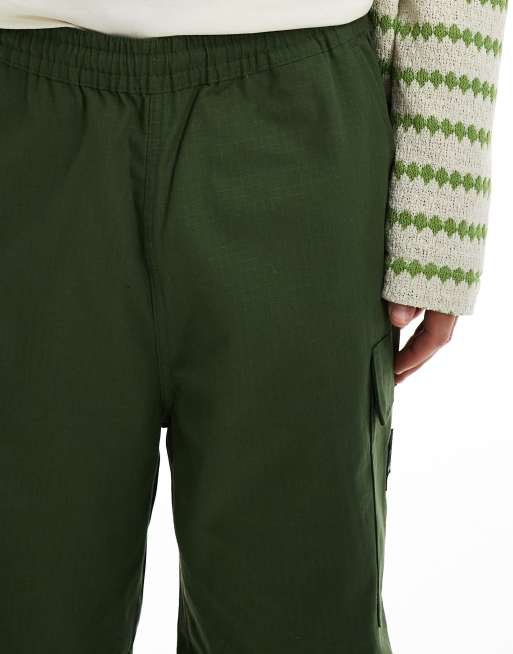 Timberland ripstop logo cargo regular trousers in green, 4 of 5