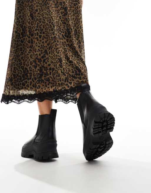 Timberland – Roxie Lane – Chelsea-Stiefel aus Leder in Schwarz mit dicker Sohle, 3 von 4