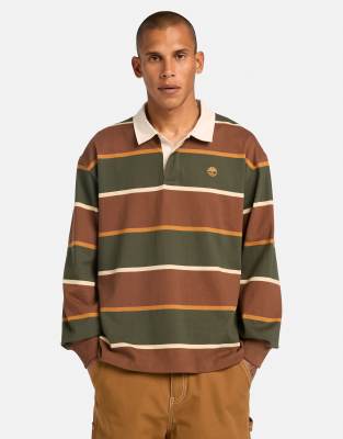 Rugby - Polohemd in Pinecone und Duffel Bag-Grün Grün 122-127 CM