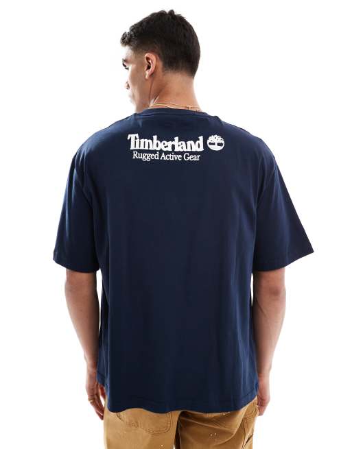 Timberland rugged backprint t-shirt in dark blue exclusive to ASOS, 2 of 4