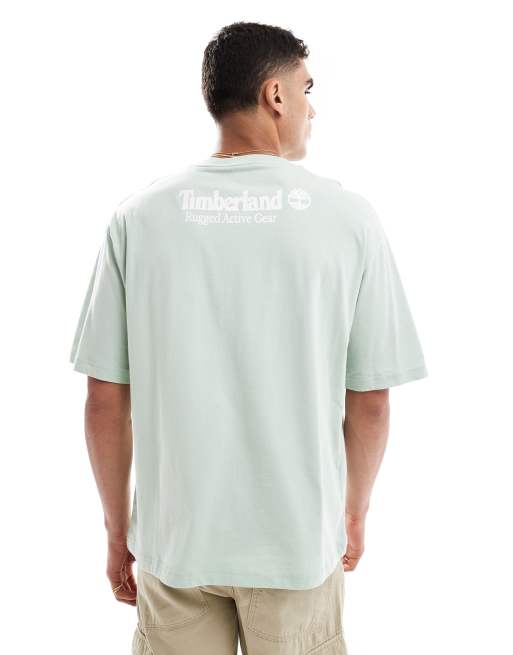 Timberland rugged backprint t-shirt in green - Exclusive to ASOS, 4 of 4
