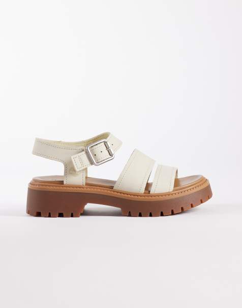 Timberland - Sandali con cinturino posteriore in nabuk beige chiaro - view 1