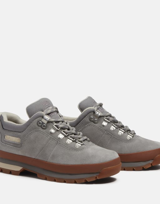 Timberland scarpa bassa stringata in camoscio grigio medio, 2 di 4