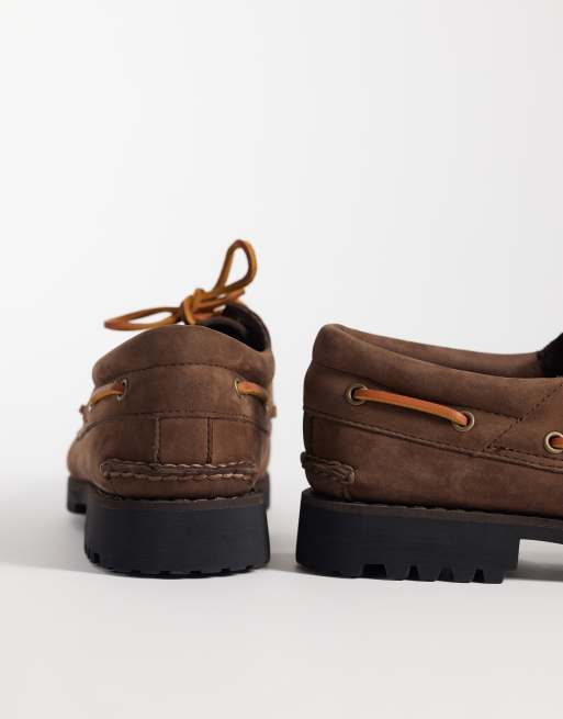 Timberland scarpa da barca a 3 occhielli marrone scuro, 4 di 4
