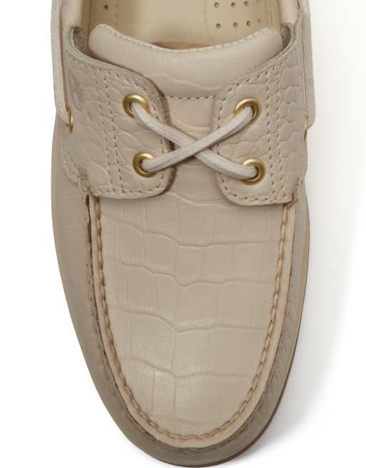 Timberland - Scarpe da barca classiche con 2 occhielli bianco sporco, 4 di 4