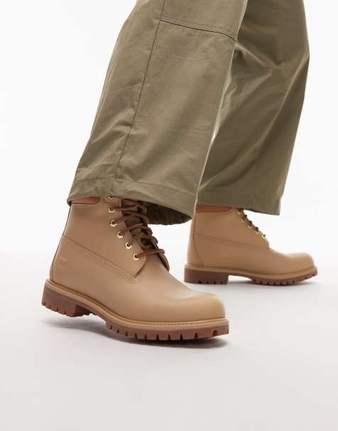 Timberland - Scarponcini premium da 6" in pelle beige medio - view 1