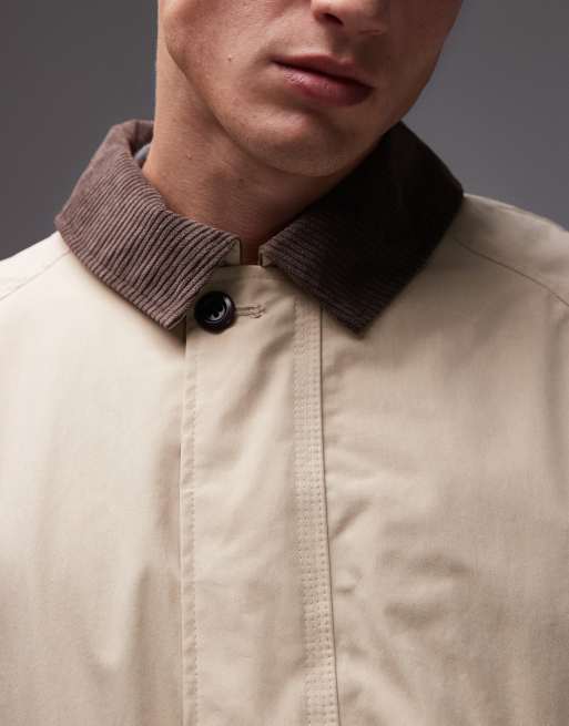 Timberland - Schuur jack met corduroy kraag in beige met wassing, 5 van 5