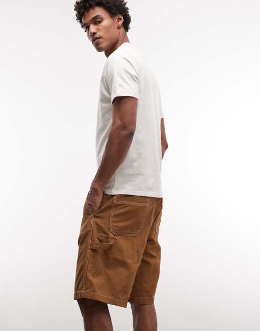 Timberland - Short style charpentier en toile Duck Canvas - Botte de blé délavé foncé, 3 de 5