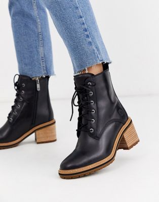 timberland high heel ankle boots
