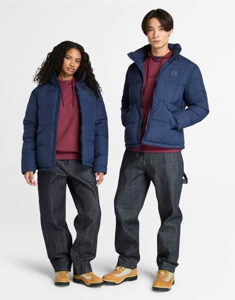 Timberland Silicon badge synthetic insulated puffer in peacoat - view 1