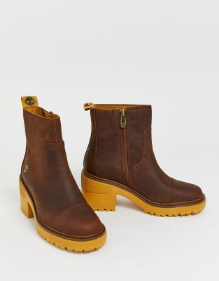 timberland brown leather boots