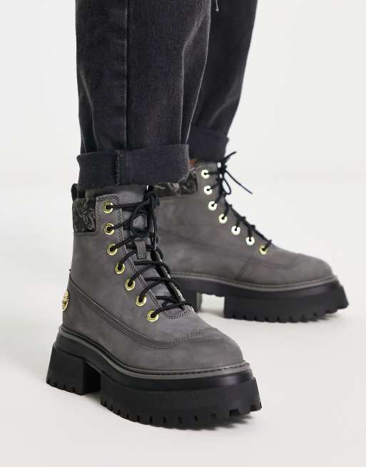 Timberland Sky 6 inch lace up boots in grey