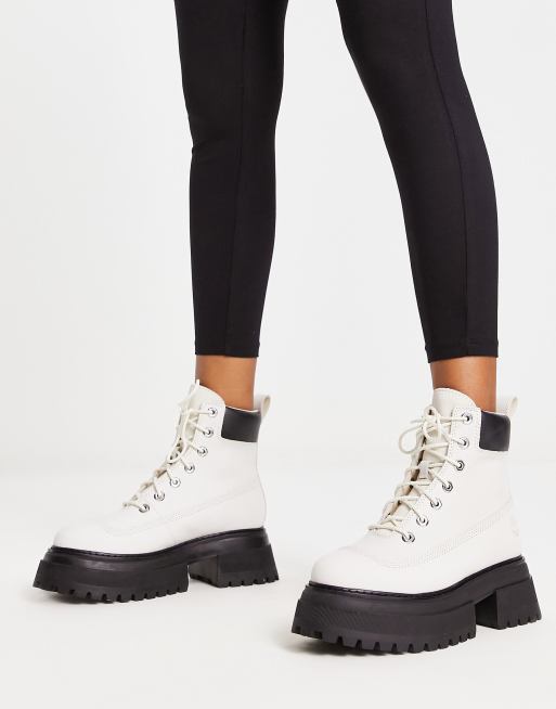 Timberland boots deals white sole