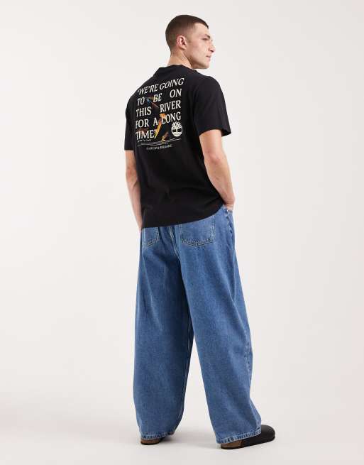 Timberland Slogan tee in black, 2 of 5
