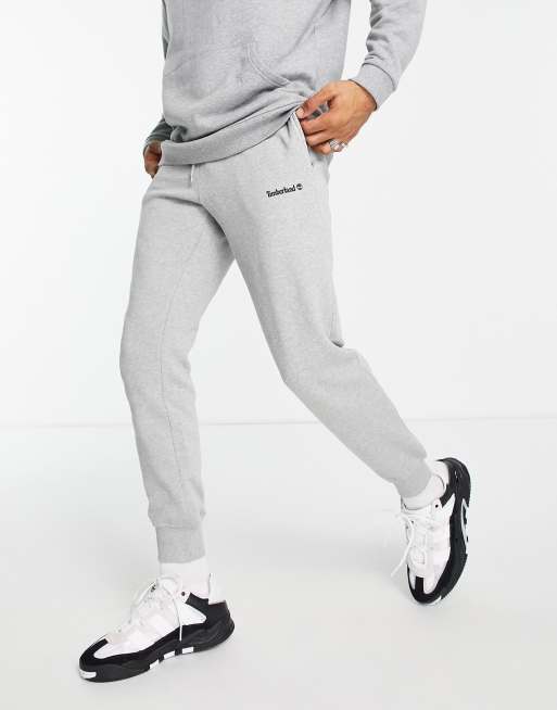 Timberland Small Logo joggers in grey | ASOS