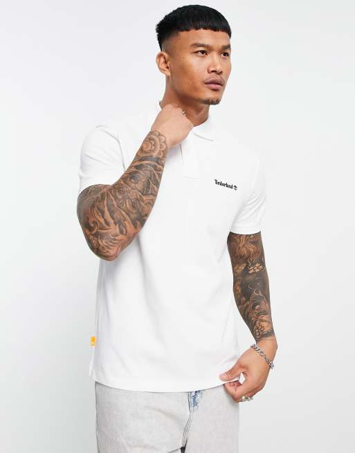 Timberland white polo clearance shirt