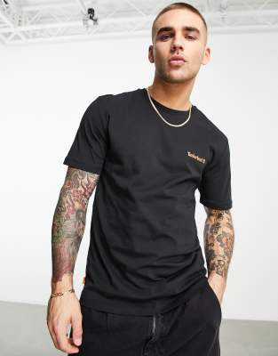 Timberland Small Logo print t-shirt in black  - ASOS Price Checker