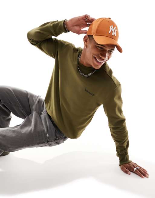 Timberland small logo sweatshirt in green