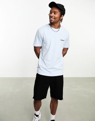 Timberland small logo t-shirt in sky blue