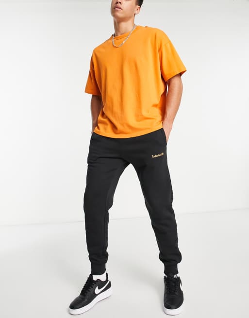 Timberland Small Logo trackies in black 