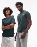 [Timberland] Timberland small script chest logo t-shirt in green Chest 39-41 Green gables
