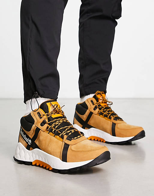 Timberland Solar Wave LT Mid WP boots in wheat tan | ASOS