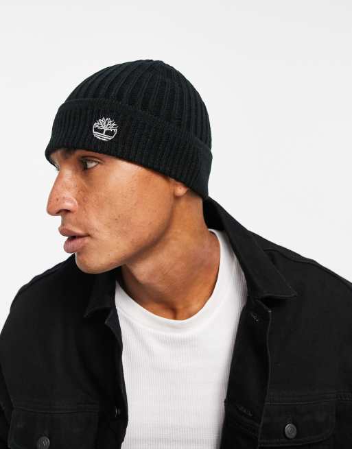 Black timberland deals beanie