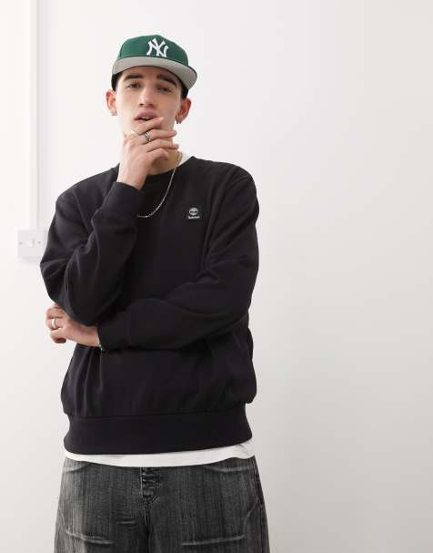 Timberland - Sort højhalset sweatshirt med logomærke på brystet - view 1
