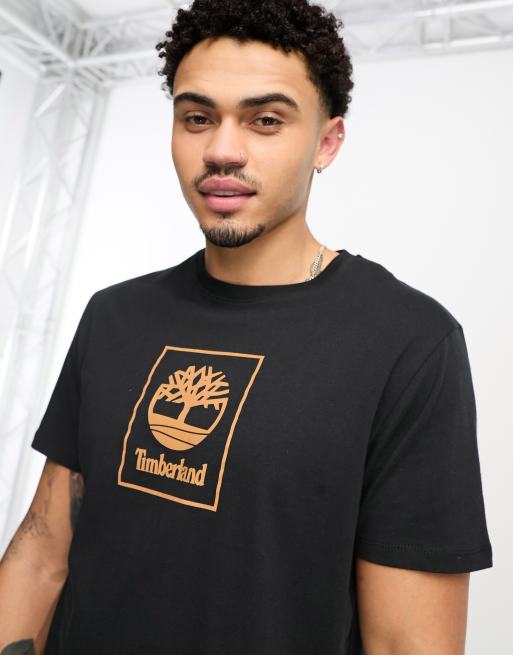 Timberland - Sort T-shirt med centralt logo