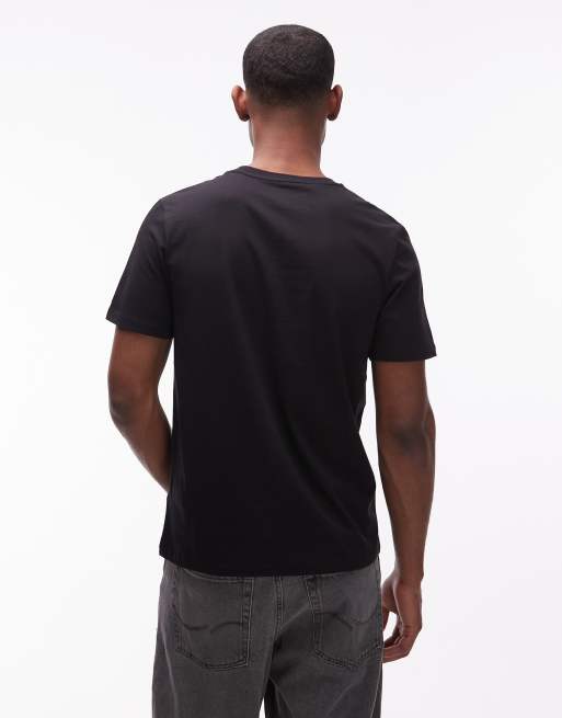 Timberland - Sort T-shirt med lille tekstlogo på brystet, 3 af 5