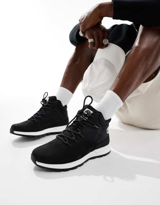 Timberland sprint trekker lace up sneaker in black nubuck ASOS