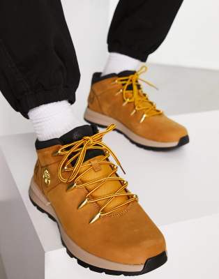 Timberland sprint trekker mid boots in wheat nubuck leather