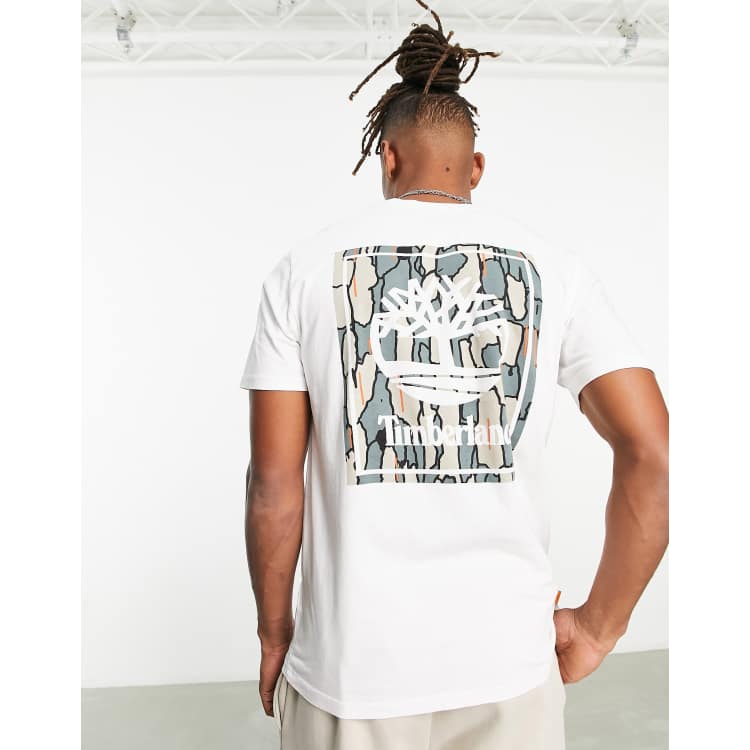 back t-shirt Stack | print Timberland ASOS in white Logo