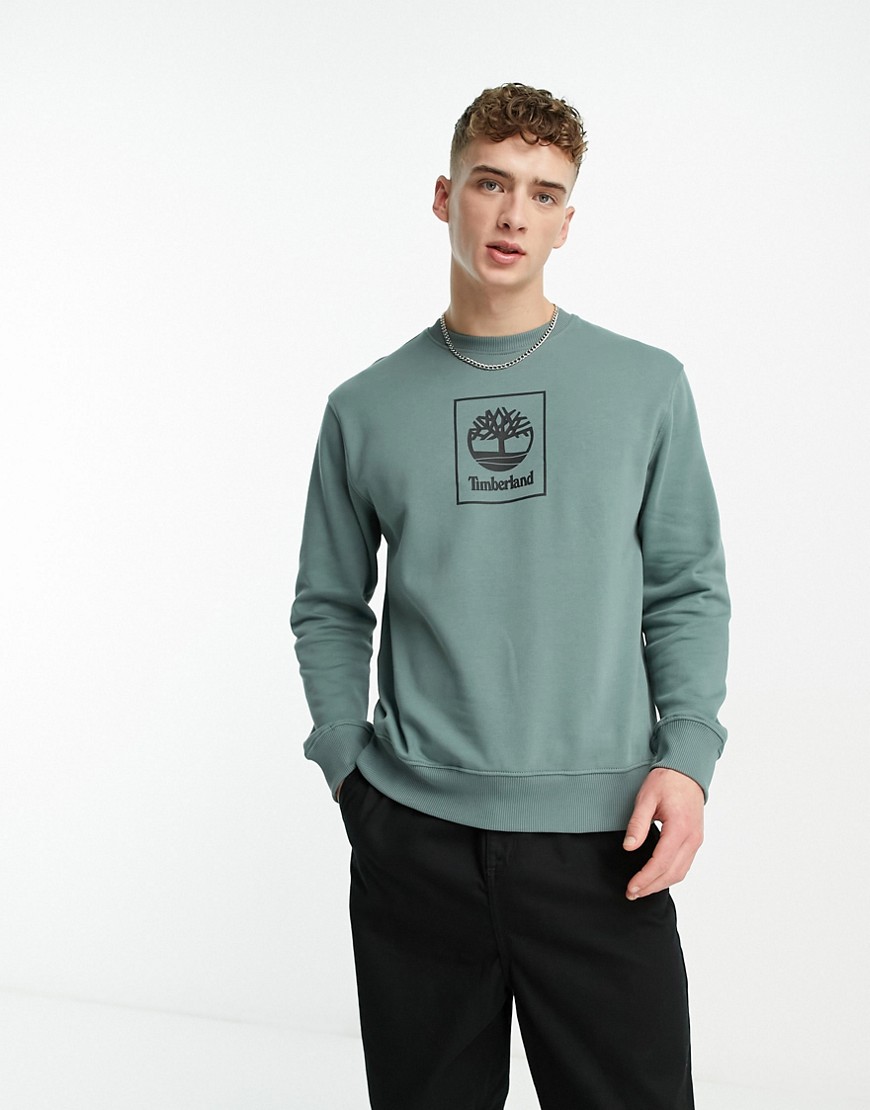 Timberland Stack logo sweatshirt in green
