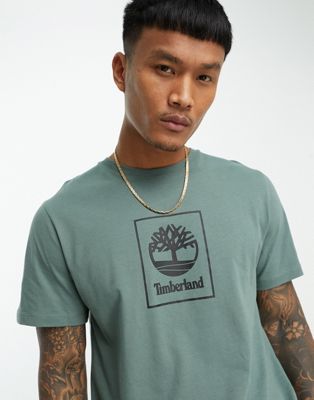 Timberland Stack logo t-shirt in green