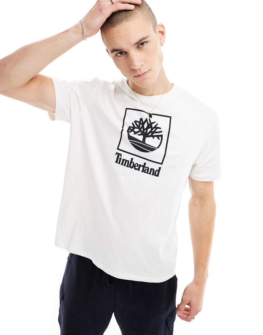 Timberland stack logo t-shirt in white