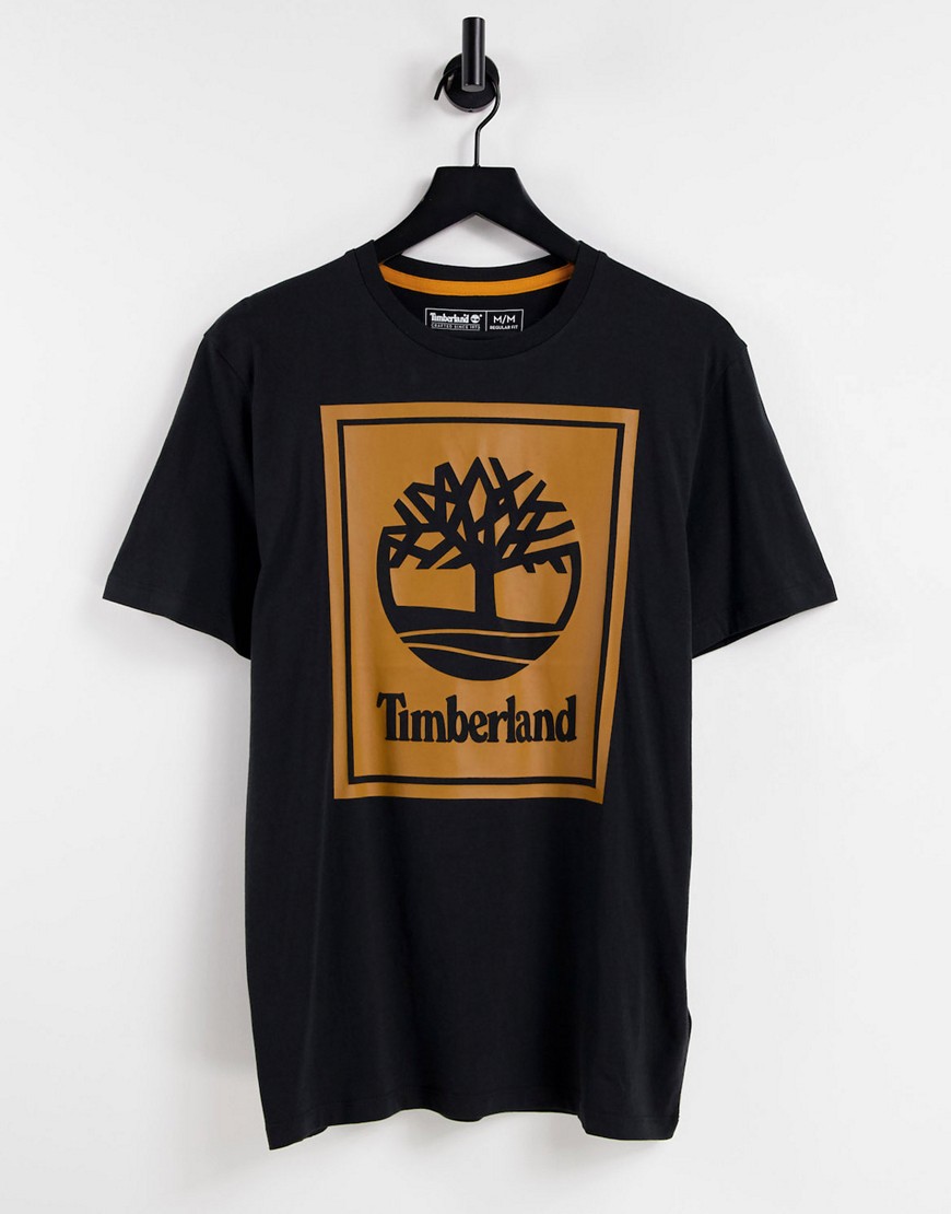 Timberland stacked logo T-shirt in black