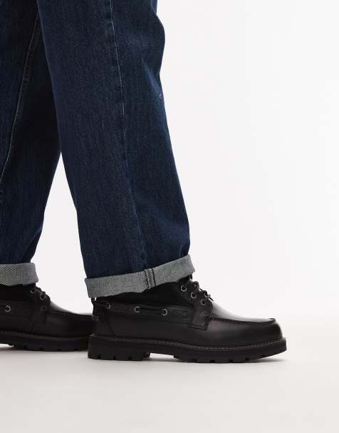 Timberland - Stivali medi stringati neri in pelle - view 1