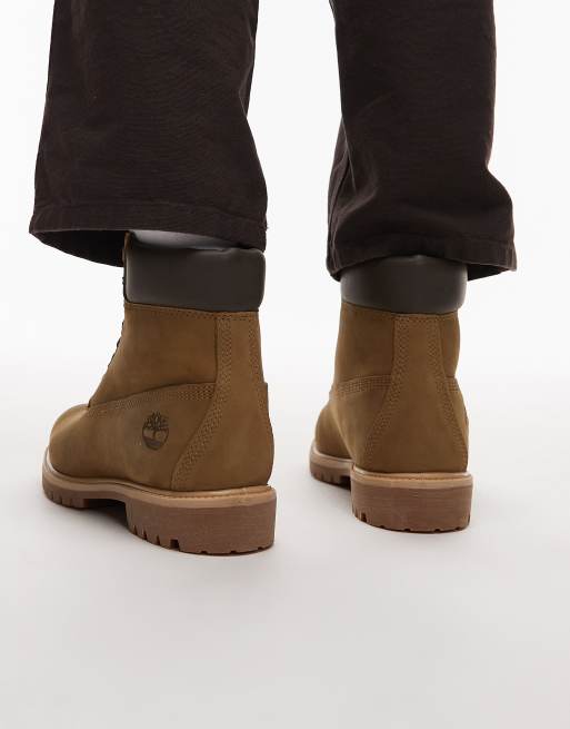 Timberland - Stivali premium da 6" in nabuk color oliva, 4 di 4