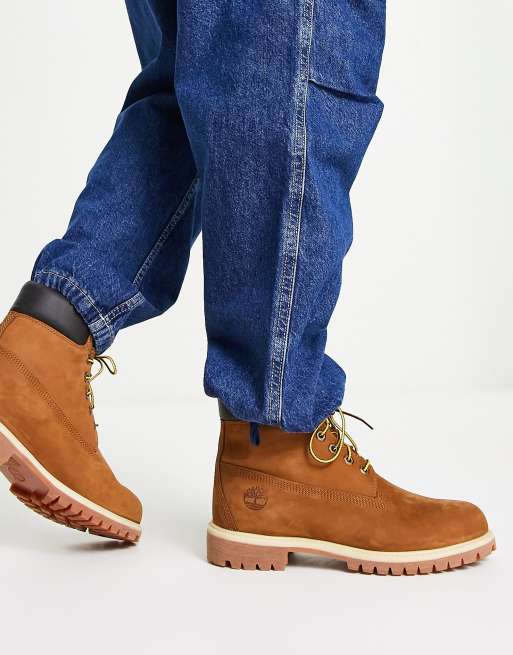 Timberland - Stivali premium da 6" in nabuk color ruggine, 3 di 4