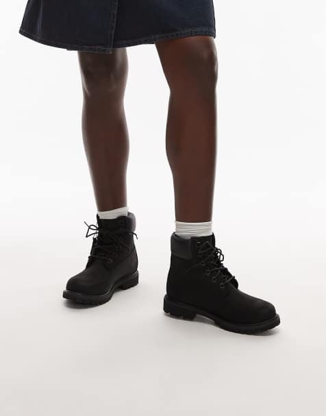 Timberland - Stivali premium da 6" in nubuck neri - view 1