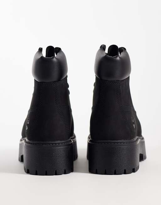 Timberland Stone Street 6 inch elevated boots in black nubuck, 4 of 4