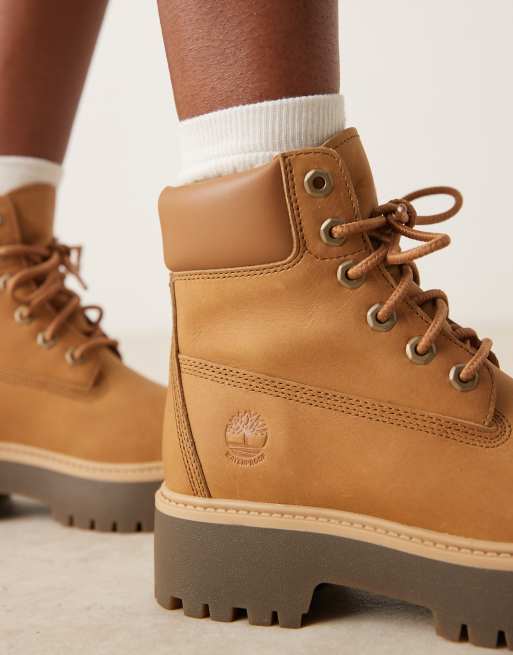 Timberland - Stone Street - 6 inch laarzen met plateauzool in tarwebruin leer, 2 van 4