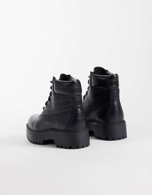Timberland Stone Street 6 inch lace up boot in black full grain, 3 of 4