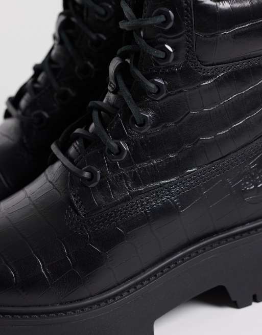 Timberland Stone Street 6 inch lace up boot in black full grain, 4 of 4