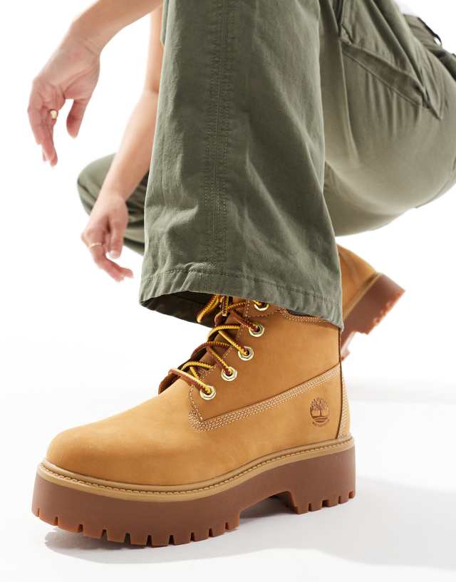 靴 Timberland STONE STREET 23cm Timberland stone street 6 inch lace up platform waterproof boots